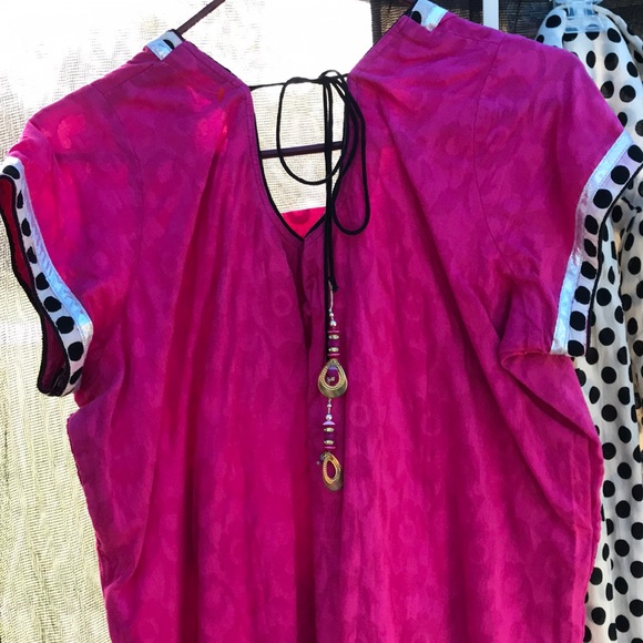 Vintage 80-90’s caftan pants scarf sarees set Sz M - Picture 6 of 8